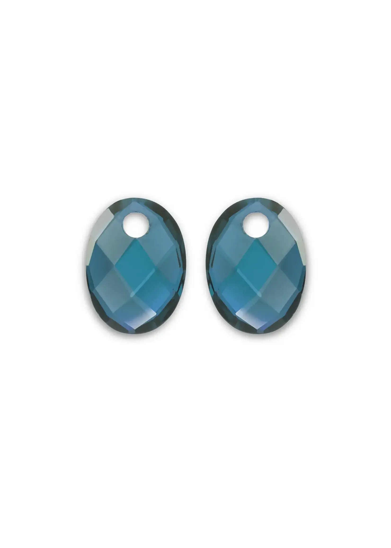 Sparkling Jewels EAGEM67-MO - Oorbel Edelstenen Ocean Topaz Quartz - Medium Oval