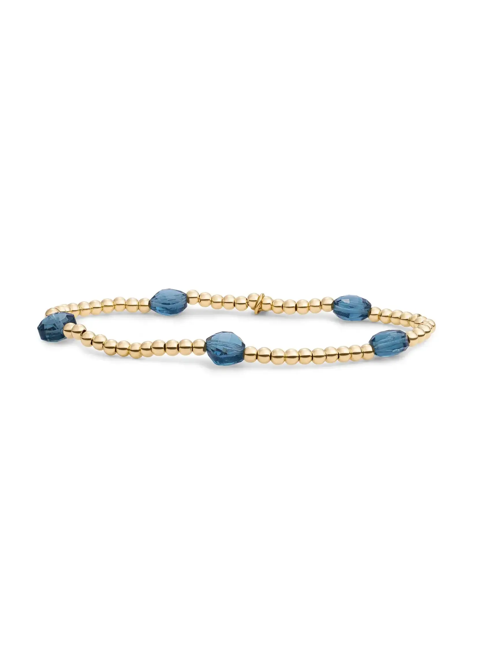 Sparkling Jewels SB-G-3MM-CC-G67 - Cushion Cut Oceaan Topaz Armband