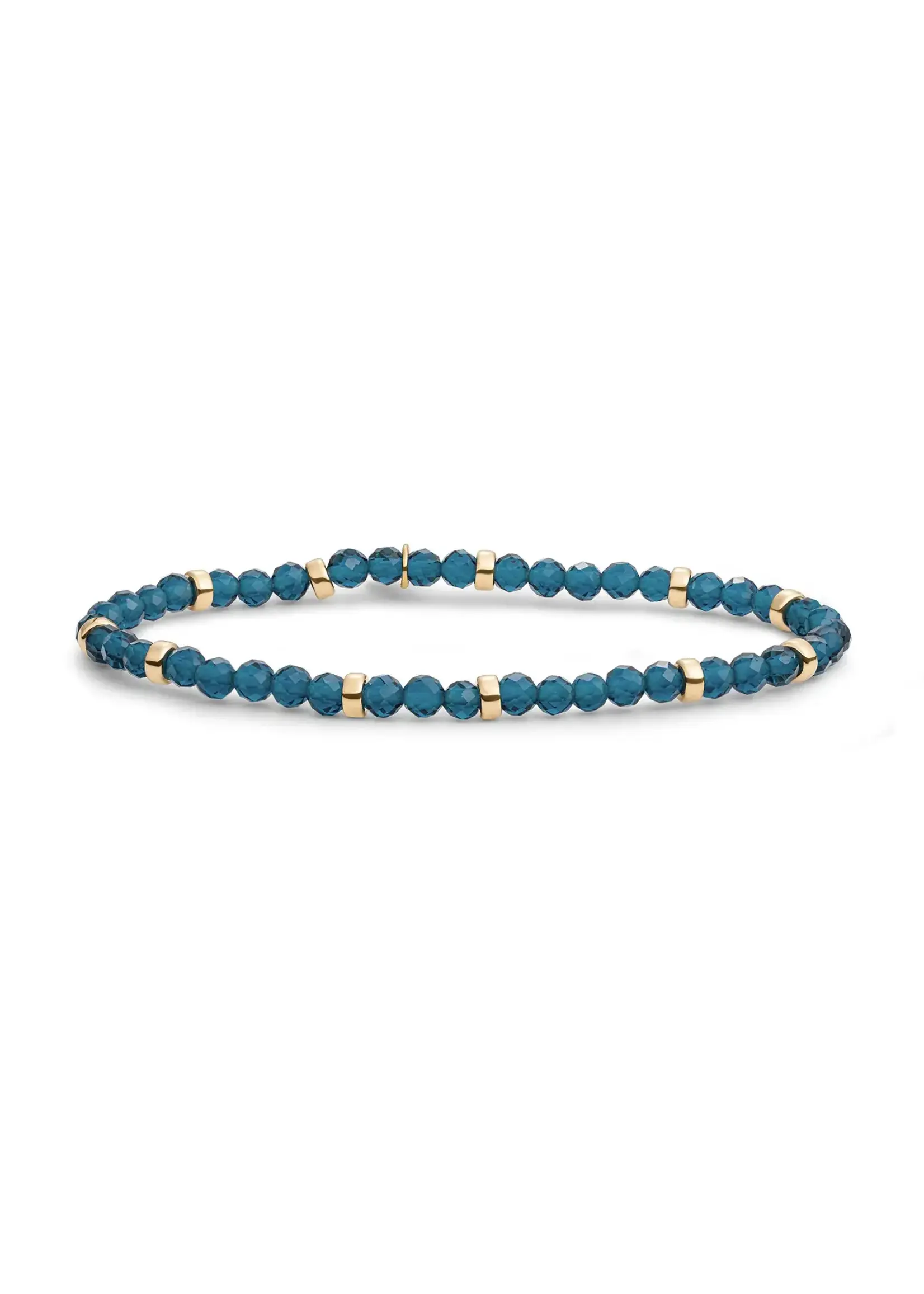 Sparkling Jewels SBG-GEM67-MIX-RDL - Roundal Instellar Ocean Topaz Armband