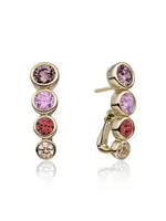 Sparkling Jewels EAG36-MULTI02 -Tube Push Back Oorbellen Multicoloured Zirconia