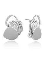 Sparkling Jewels EAS44 -Uneven Push Back Oorbellen Zirconia
