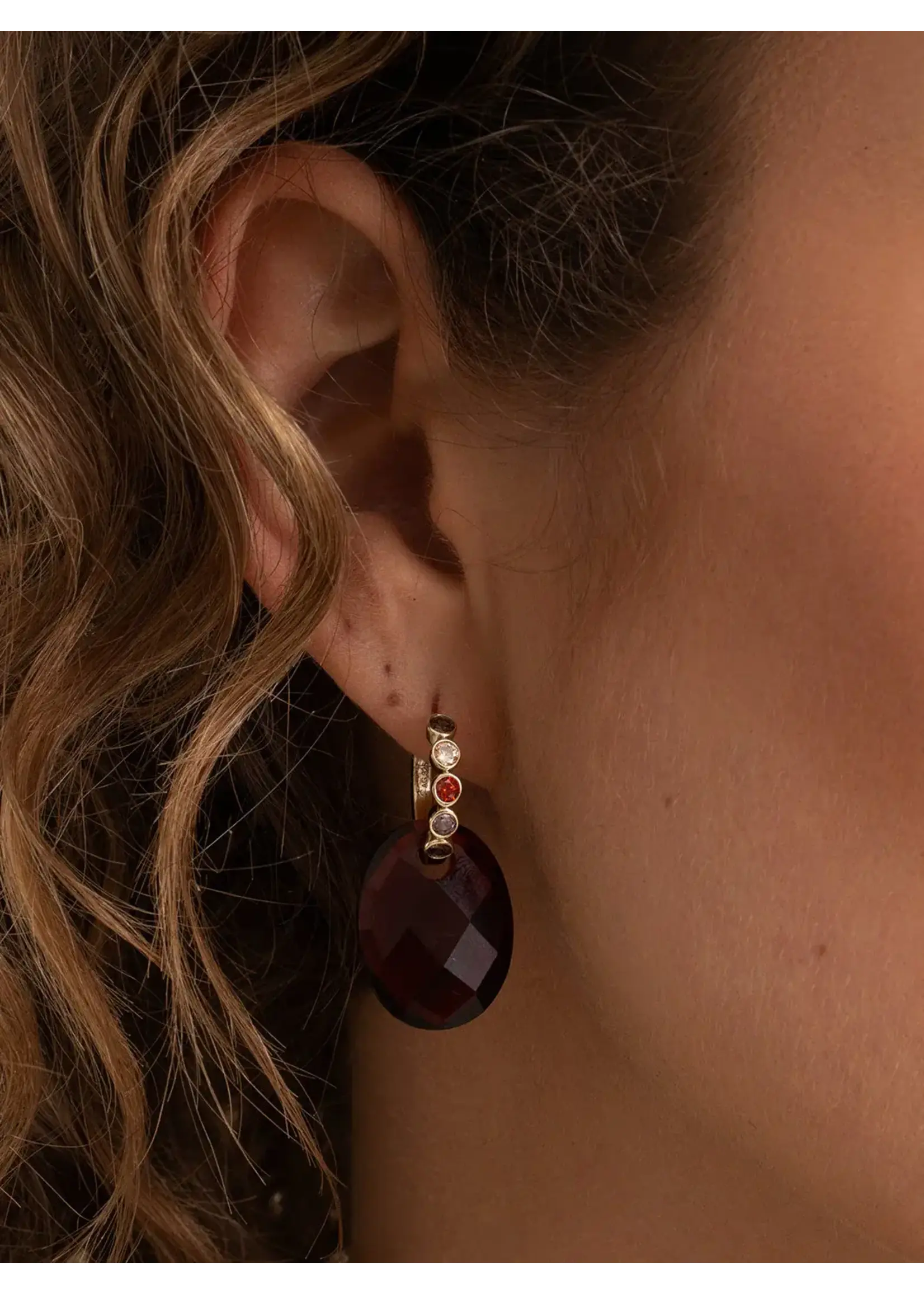 Sparkling Jewels EAG35-MULTI02 - Tube Creolen Multicoloured Zirconia