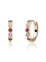 Sparkling Jewels EAG35-MULTI02 - Tube Creolen Multicoloured Zirconia