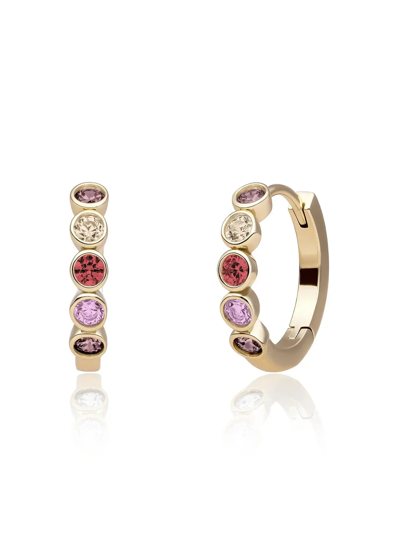 Sparkling Jewels EAG35-MULTI02 - Tube Creolen Multicoloured Zirconia