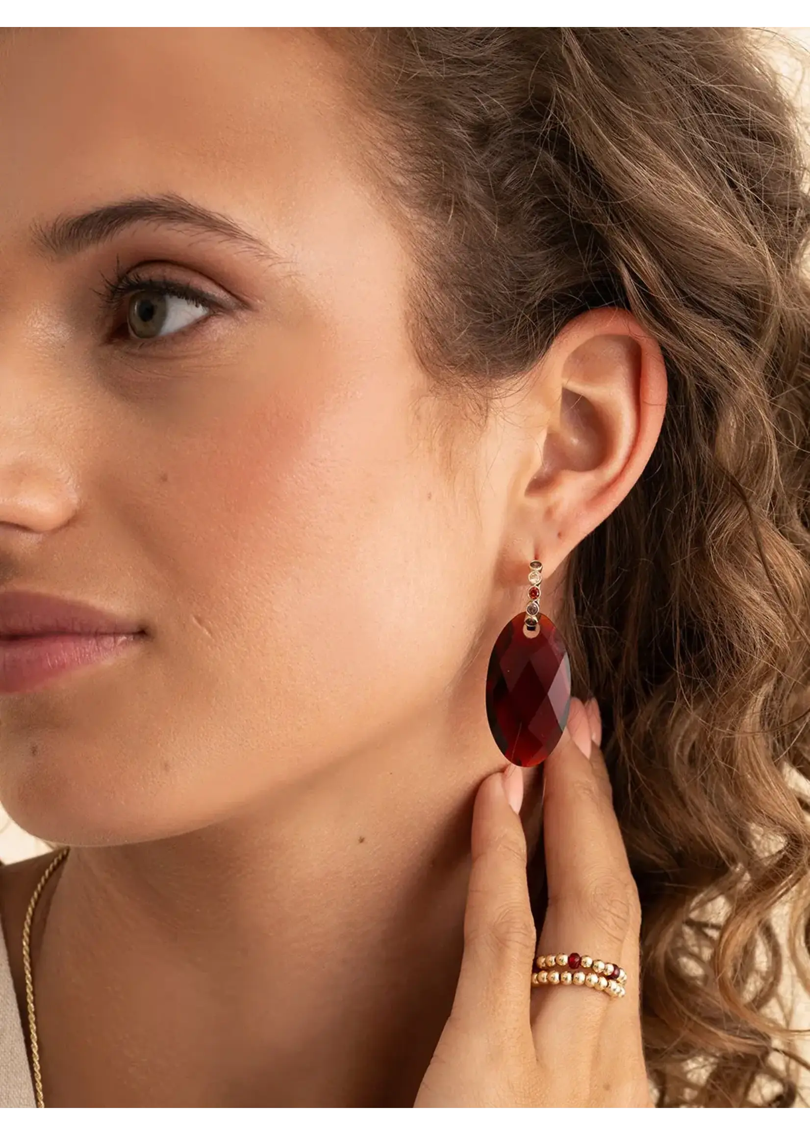 Sparkling Jewels EAG35-MULTI02 - Tube Creolen Multicoloured Zirconia