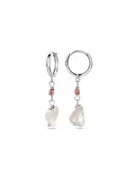 Cataleya jewels Zilveren klapoorringen toermalijn kwarts - gerhodineerd