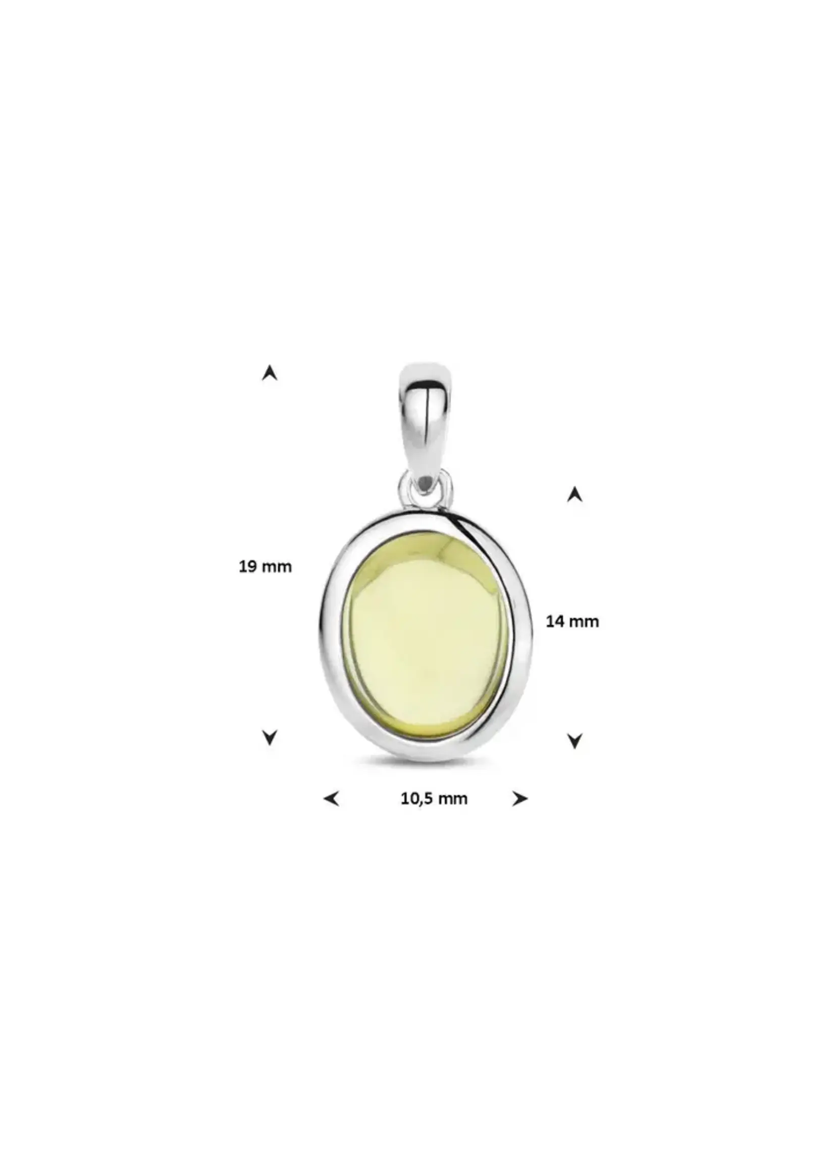 Cataleya jewels Hanger citroenkwarts zilver gerhodineerd