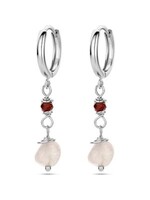 Cataleya jewels Zilveren klapoorringen toermalijn kwarts - gerhodineerd