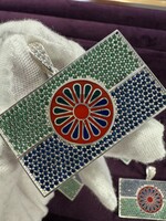 Vintage & Occasion Zilveren 925 hanger rolle man vlag