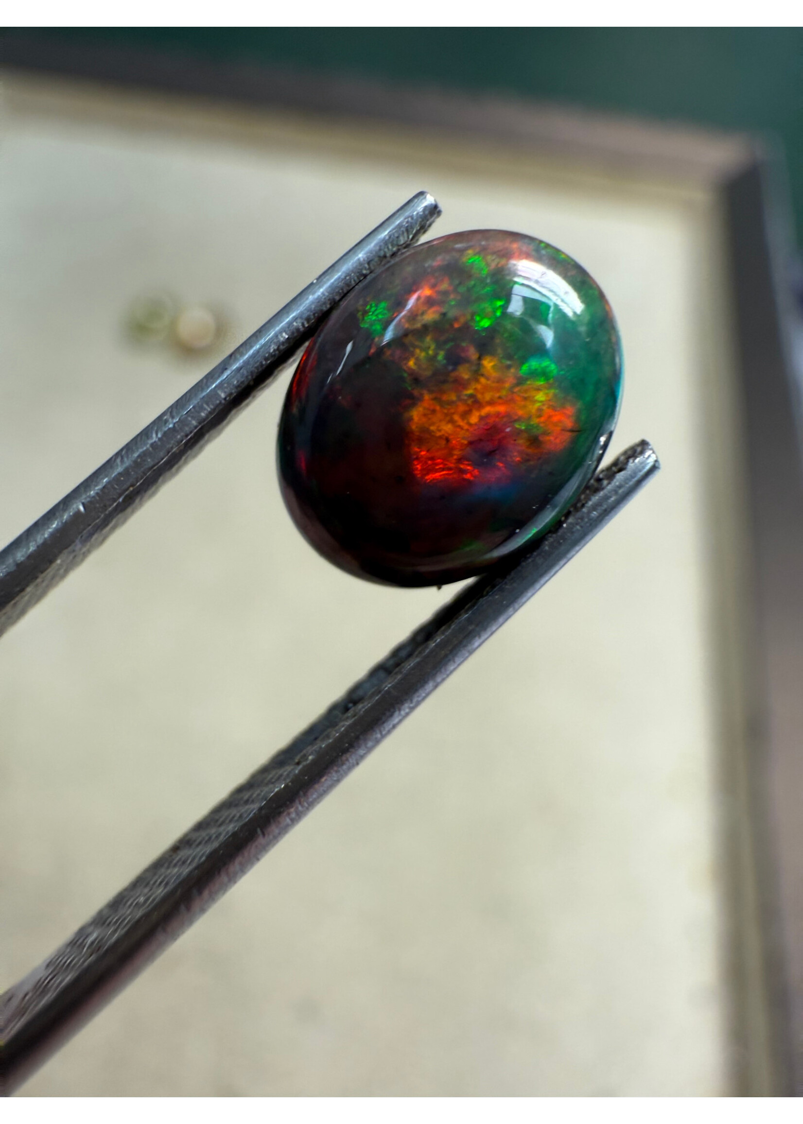 Roesora Zwarte Opaal 1.45 ct – Natuurlijke Black Opal – Hoogwaardige Edelsteen