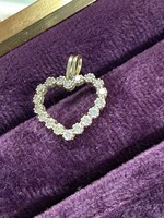 Vintage & Occasion Hanger 14 k gouden hart met zirkonia