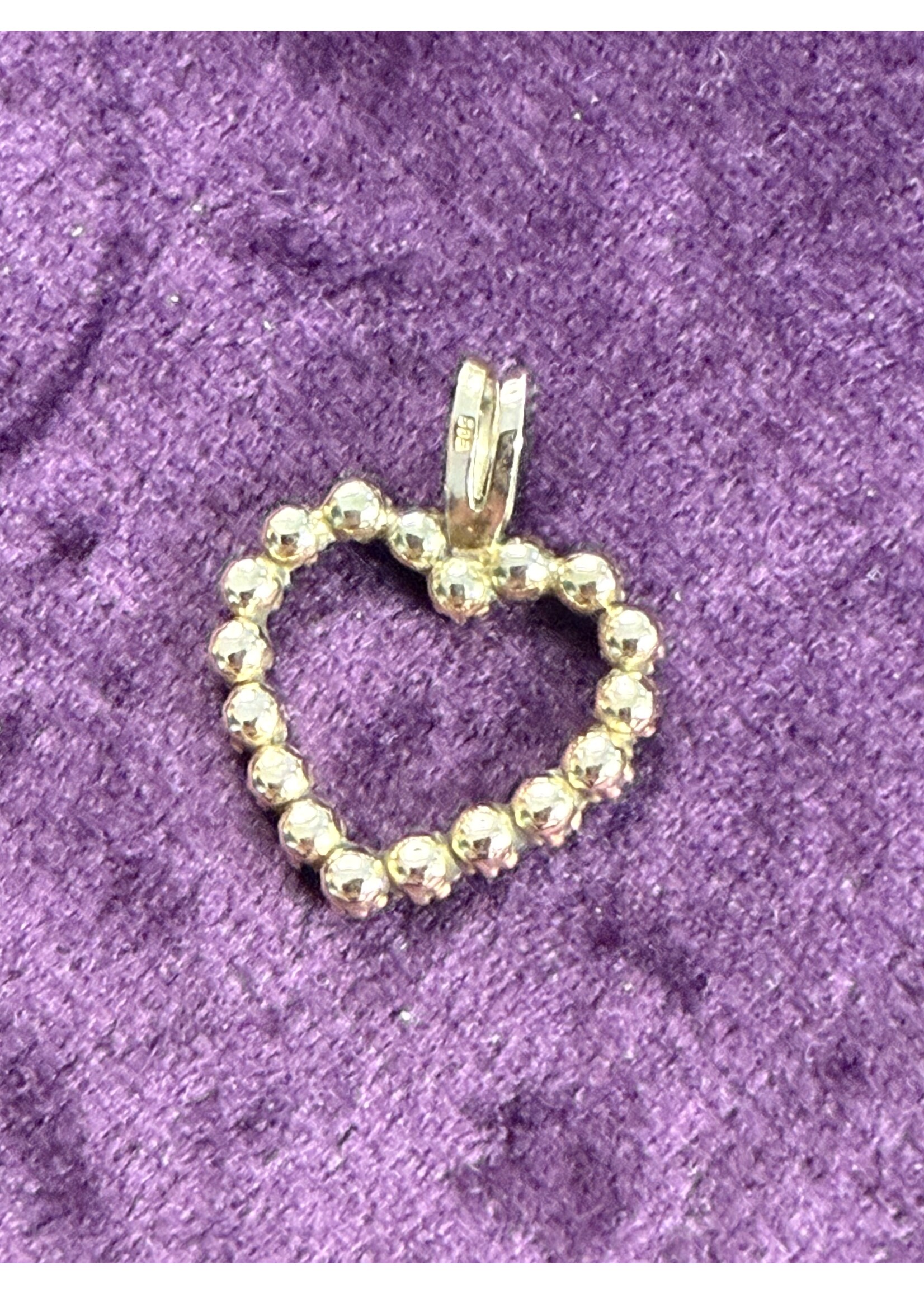 Vintage & Occasion Hanger 14 k gouden hart met zirkonia