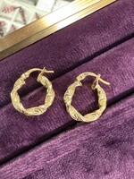 Vintage & Occasion Geelgouden kleine Wokkel oorbellen 14k