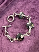Vintage & Occasion Occasion zilveren  bedelarmband Ti Sento zilver  met zwart