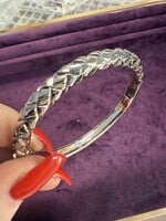 Occasion zilveren bangle Ti Sento zilver gevlochten