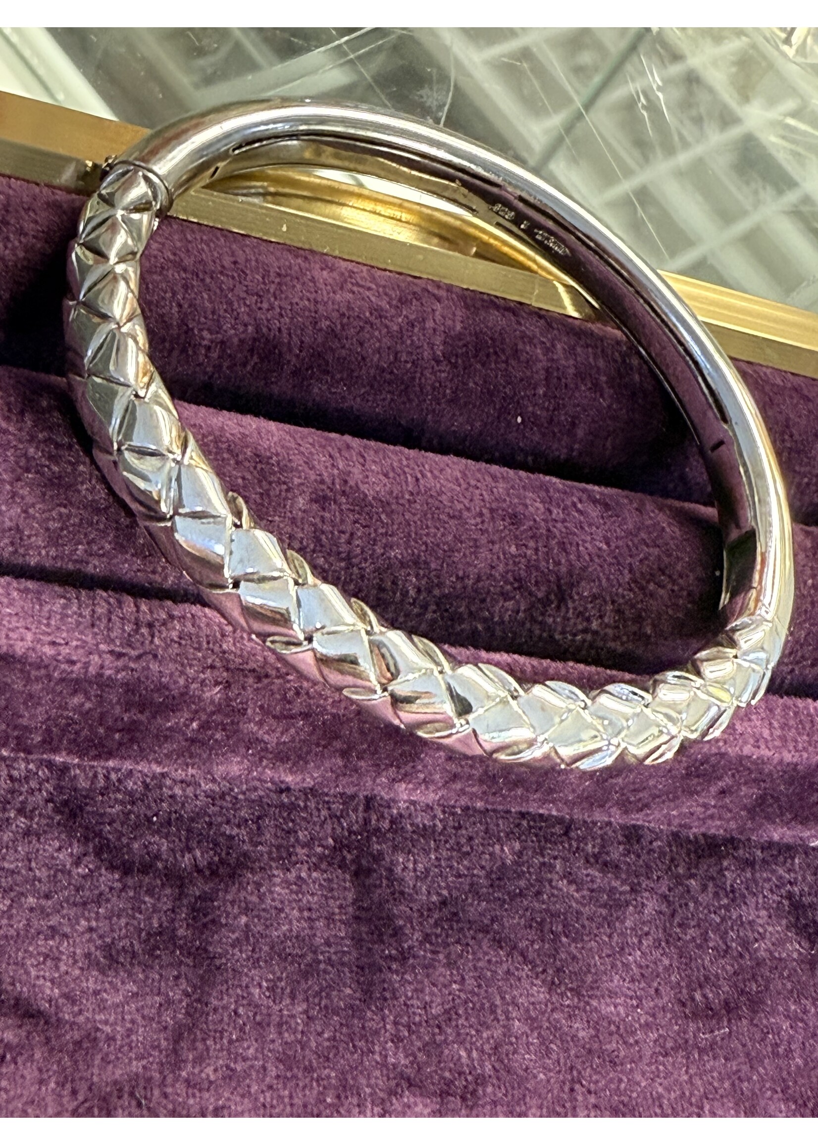 Occasion zilveren bangle Ti Sento zilver gevlochten