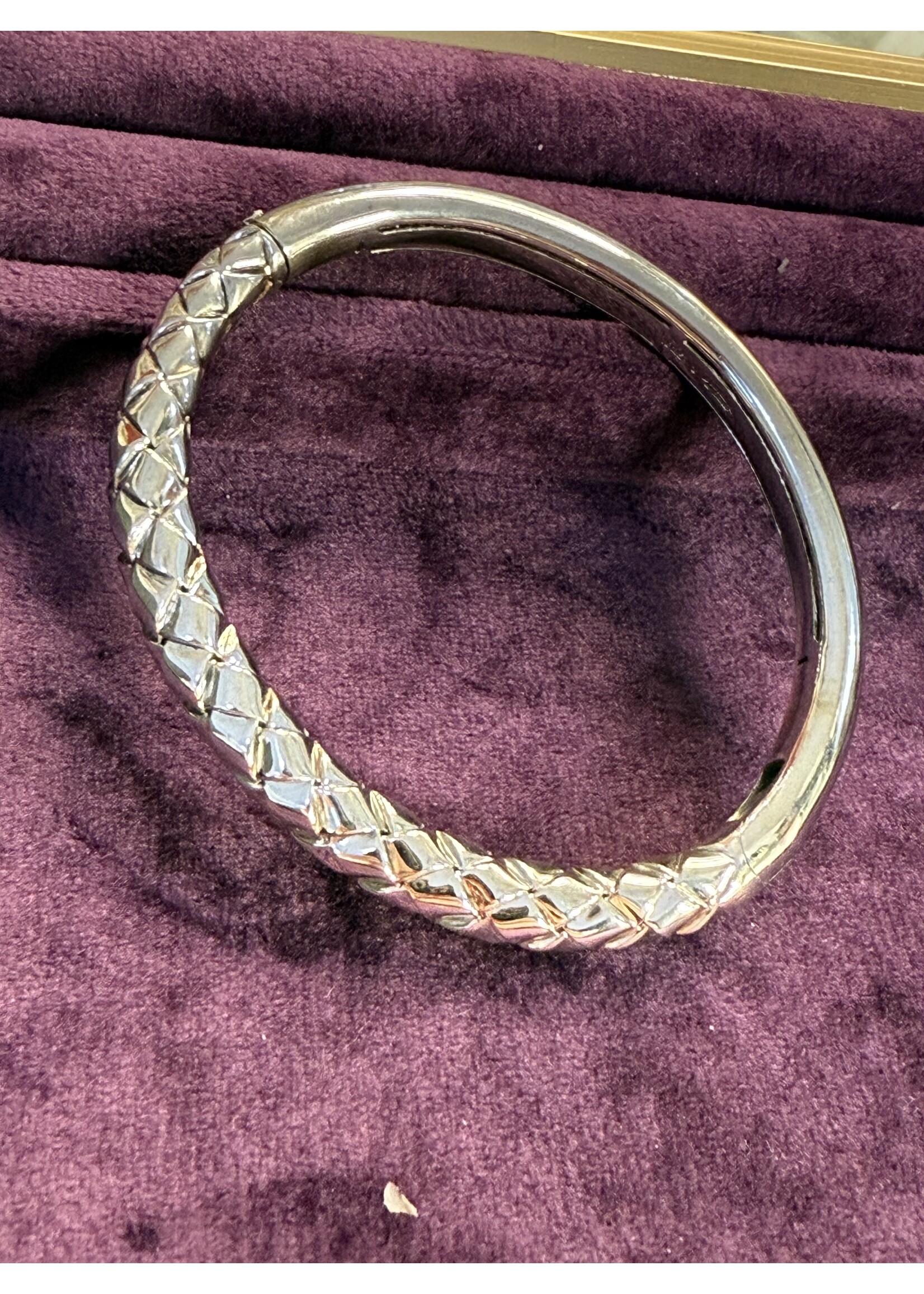 Occasion zilveren bangle Ti Sento zilver gevlochten