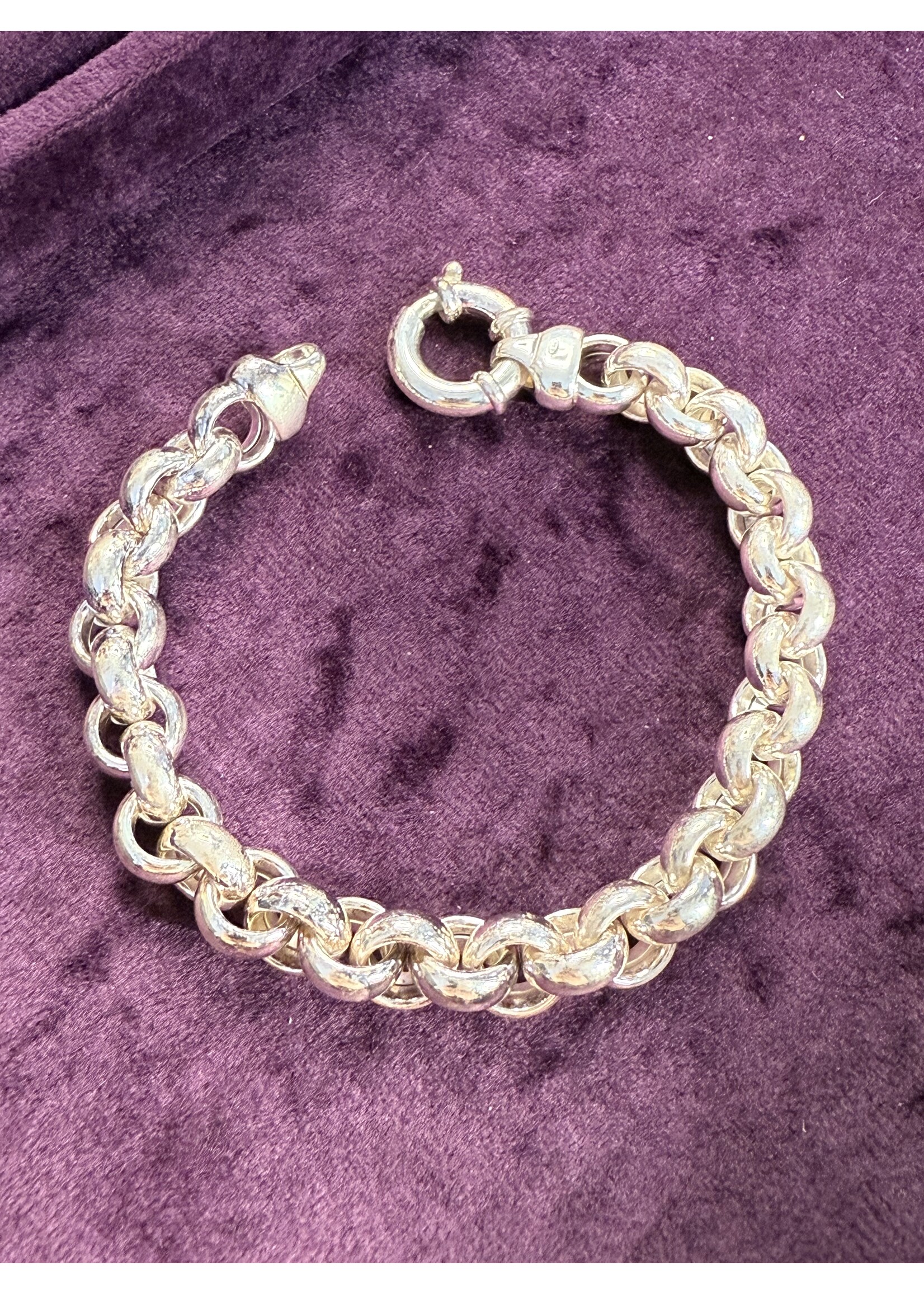 Vintage & Occasion Zilveren jasseron armband 21 cm