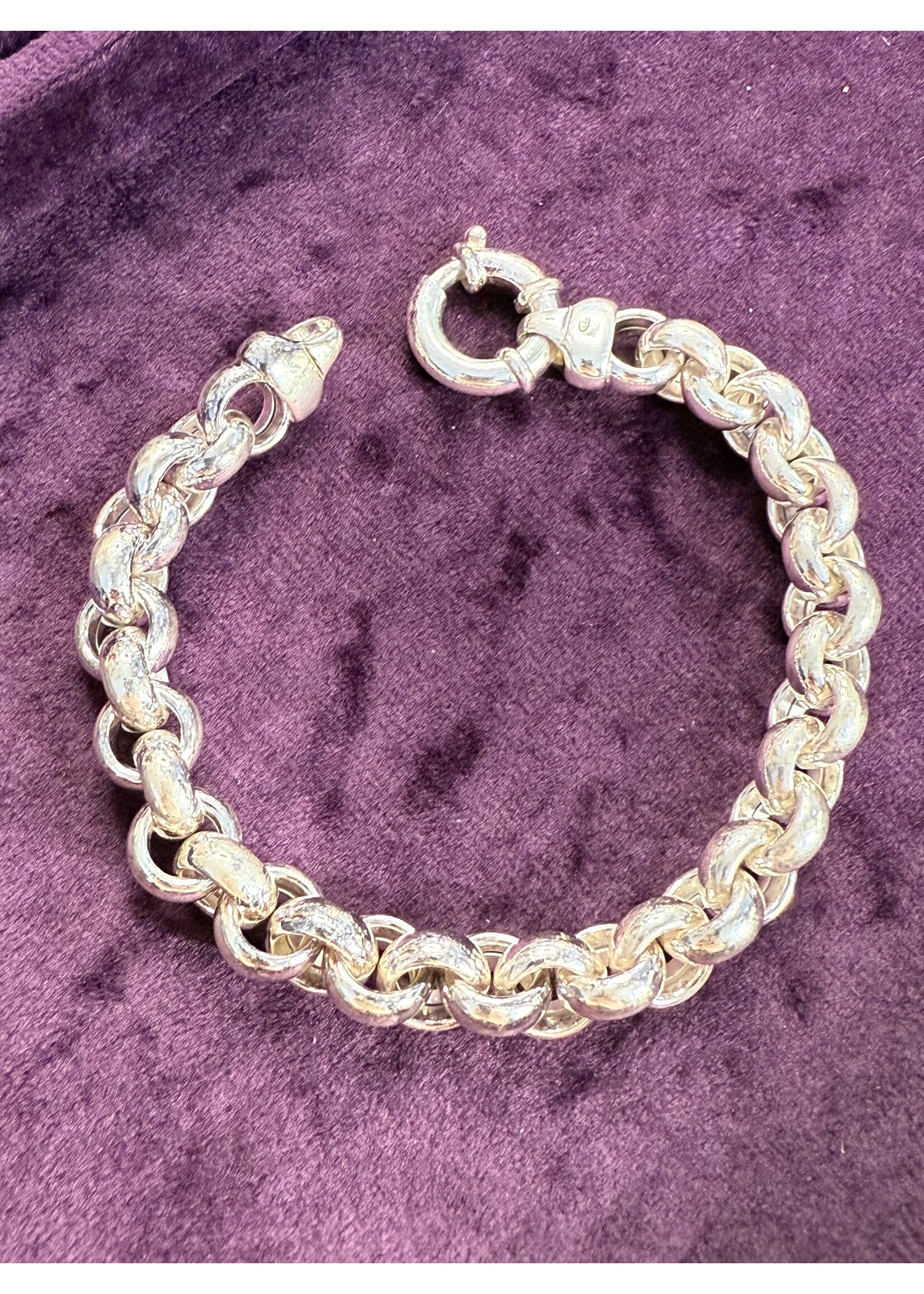 Vintage & Occasion Zilveren jasseron armband 21 cm