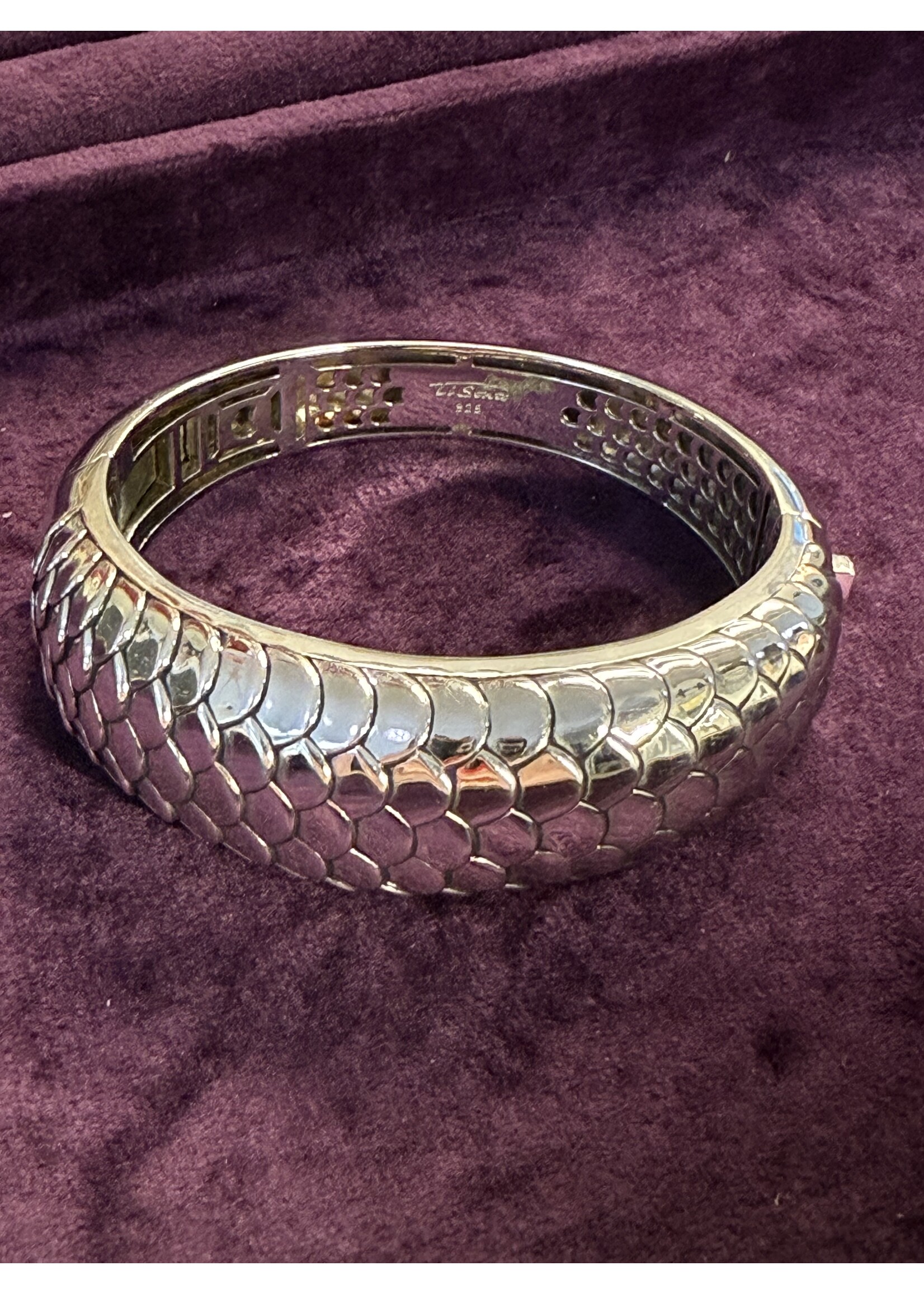 Vintage & Occasion Occasion zilveren bangle Ti Sento zilver slang motief