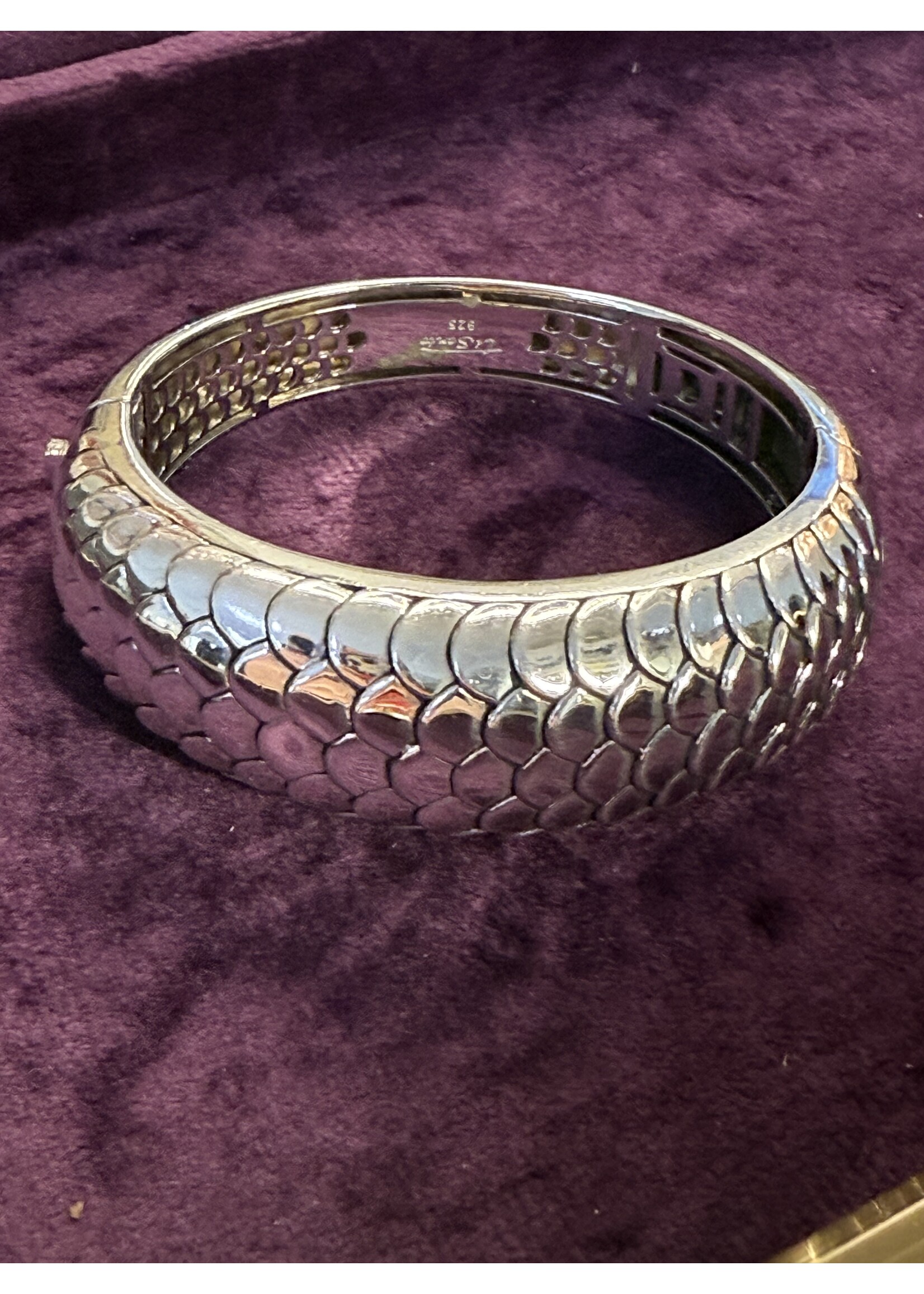 Vintage & Occasion Occasion zilveren bangle Ti Sento zilver slang motief