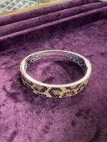 Vintage & Occasion Occasion zilveren bangle Ti Sento tijger motief