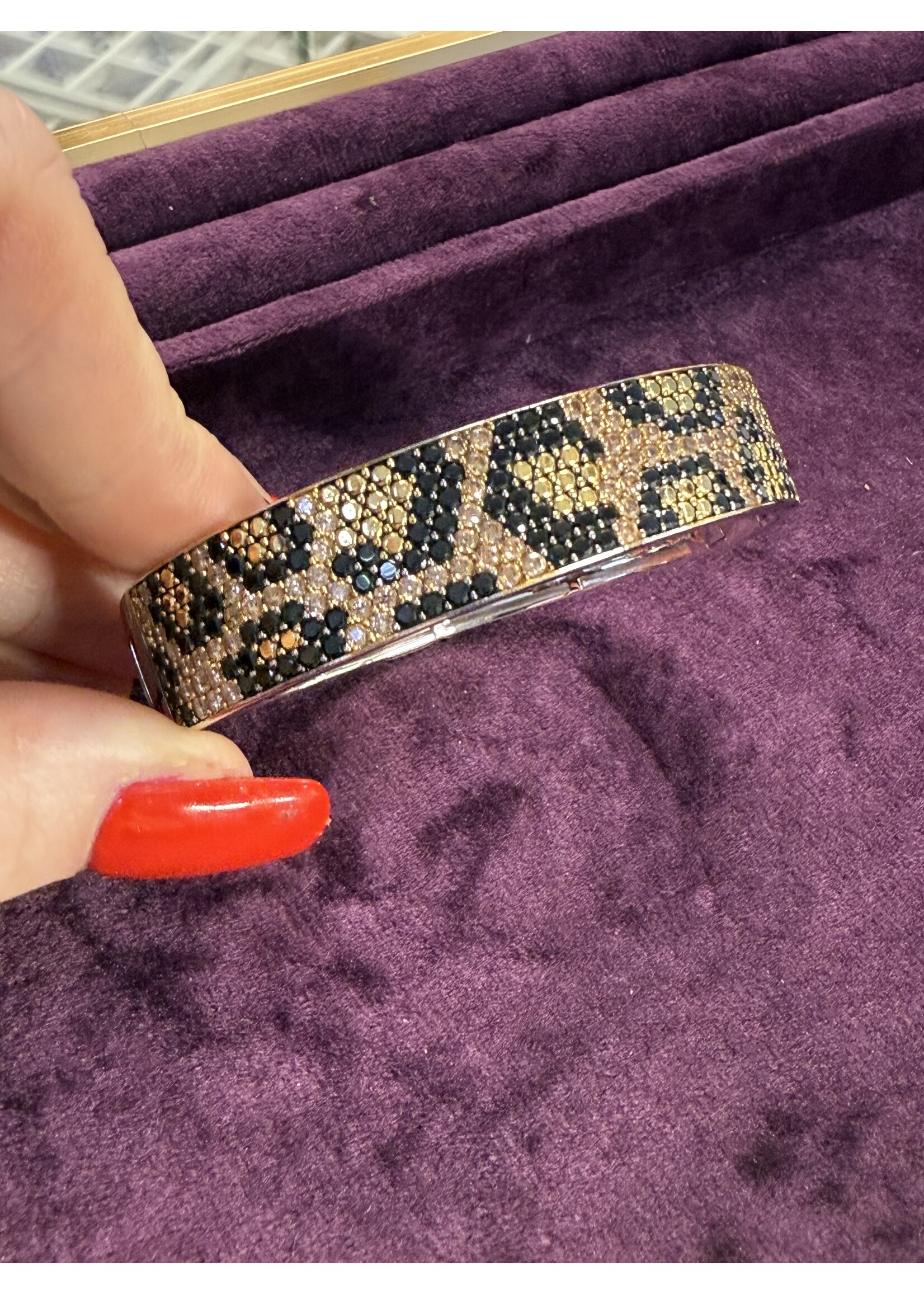 Vintage & Occasion Occasion zilveren bangle Ti Sento tijger motief