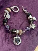 Vintage & Occasion Occasion Ti sento armband  met paarse stenen