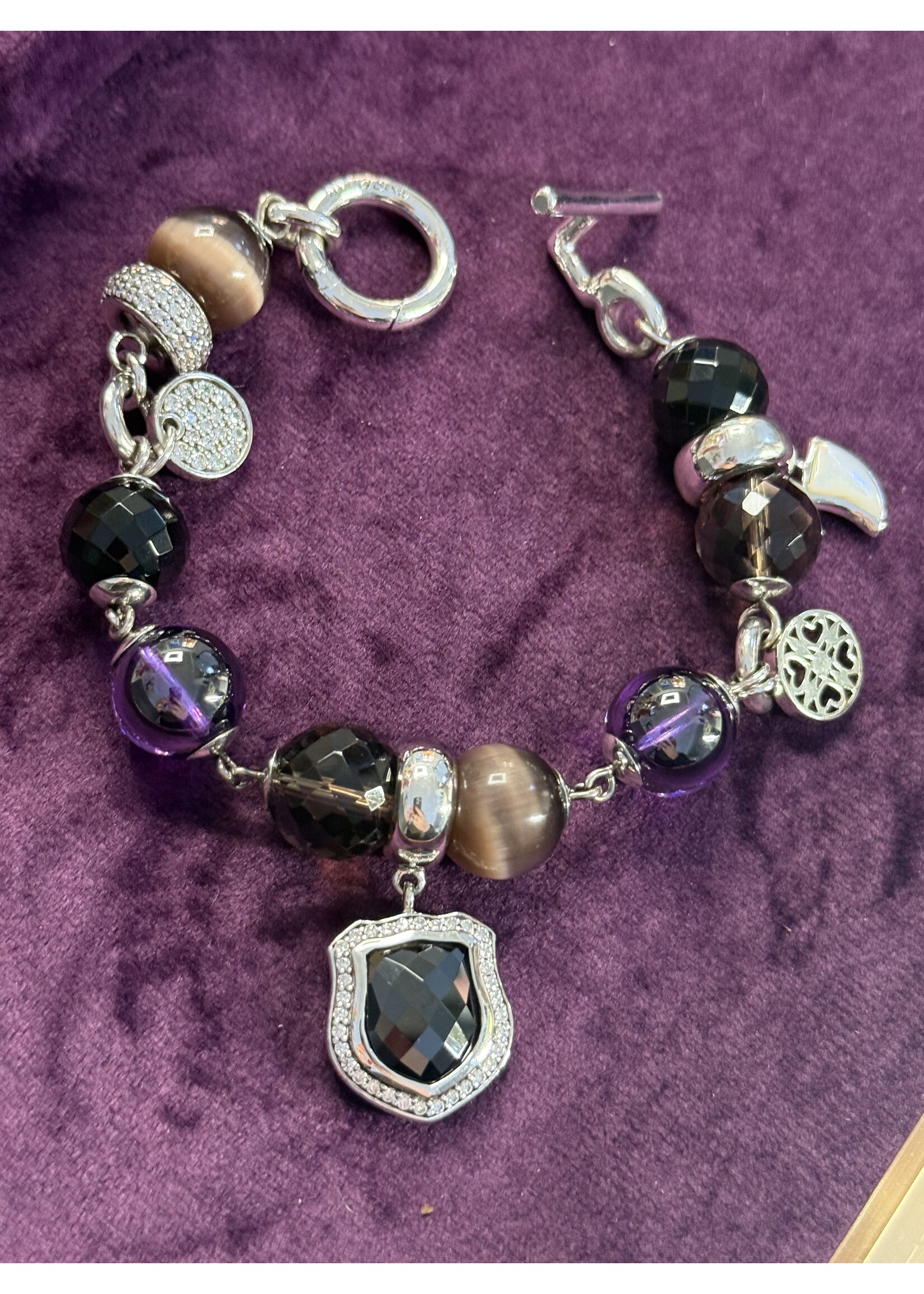 Vintage & Occasion Occasion Ti sento armband  met paarse stenen