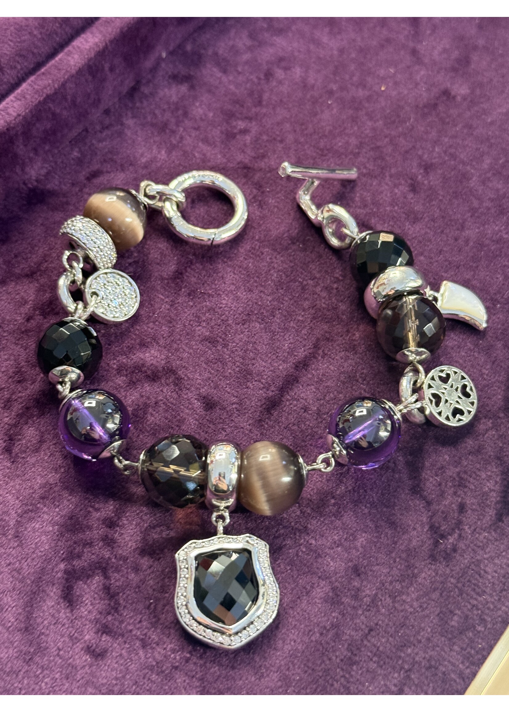 Vintage & Occasion Occasion Ti sento armband  met paarse stenen