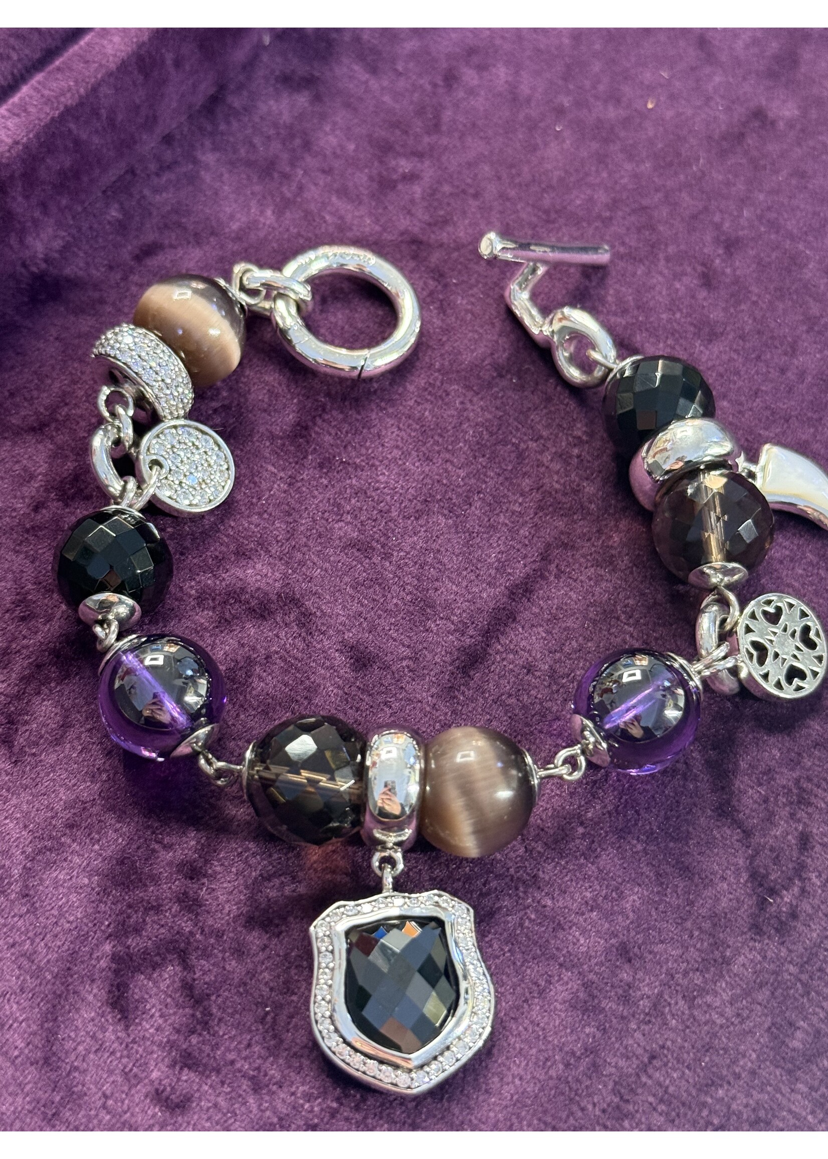 Vintage & Occasion Occasion Ti sento armband  met paarse stenen