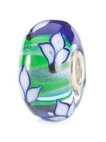 Trollbeads TROLLBEADS TGLBE-20384 BLOEIENDE BLAUWE IRIS KRAAL VAN GLAS