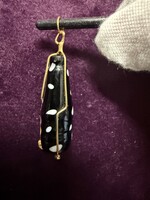 Vintage & Occasion Geelgouden hanger 18k met zwarte keramiek