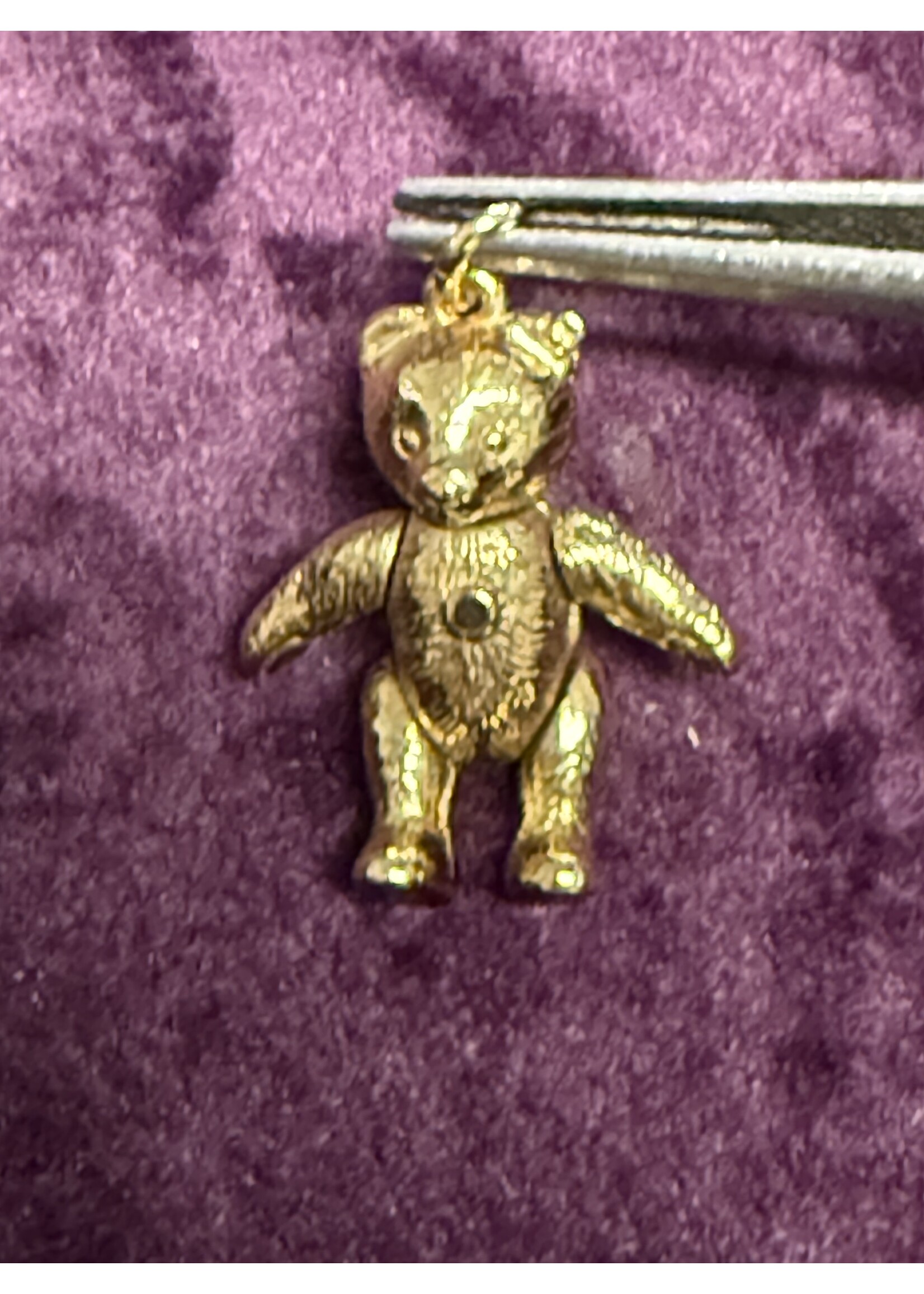 Vintage & Occasion Geelgouden 14k  hanger teddy beer 3d