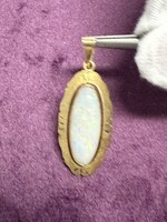 Vintage & Occasion Geelgouden 14 k hanger opaal