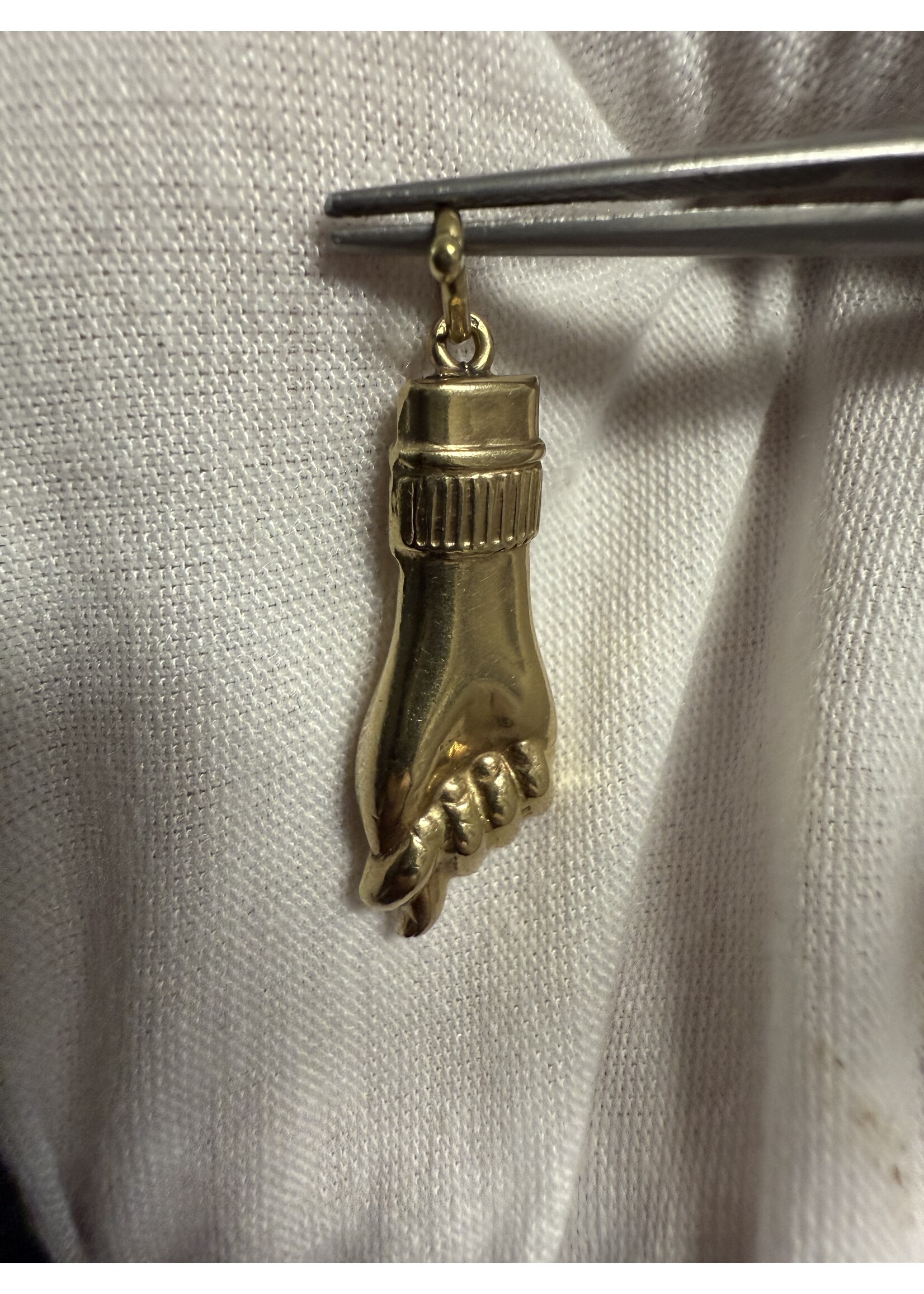 Vintage & Occasion Geelgouden  vintage  14k hanger hand
