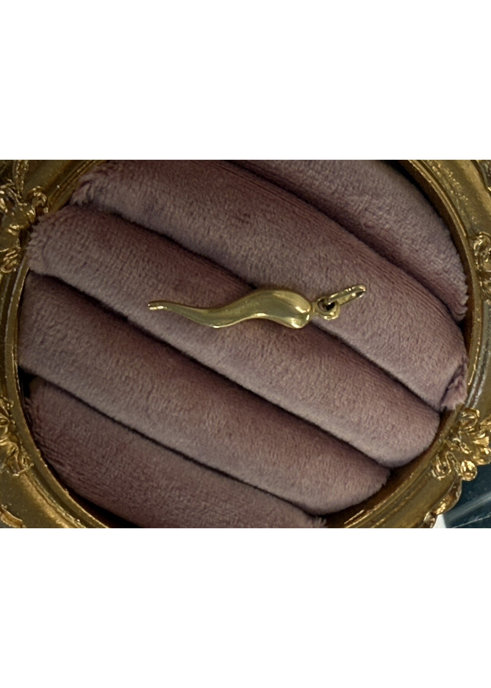 Vintage & Occasion Geelgouden hanger  gelukswortel 18k goud