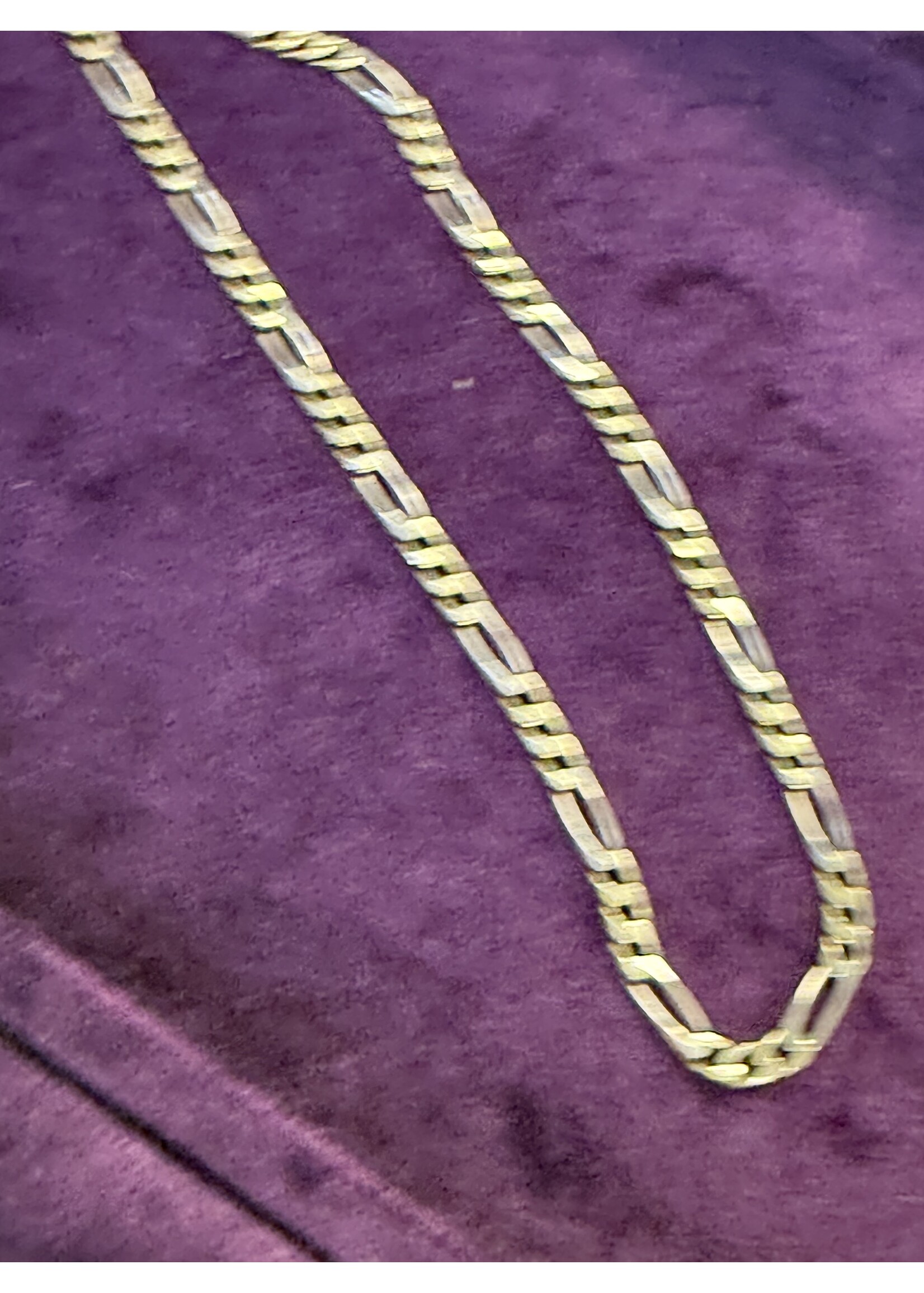 Vintage & Occasion Geelgouden figaro colier - lengte 50 cm