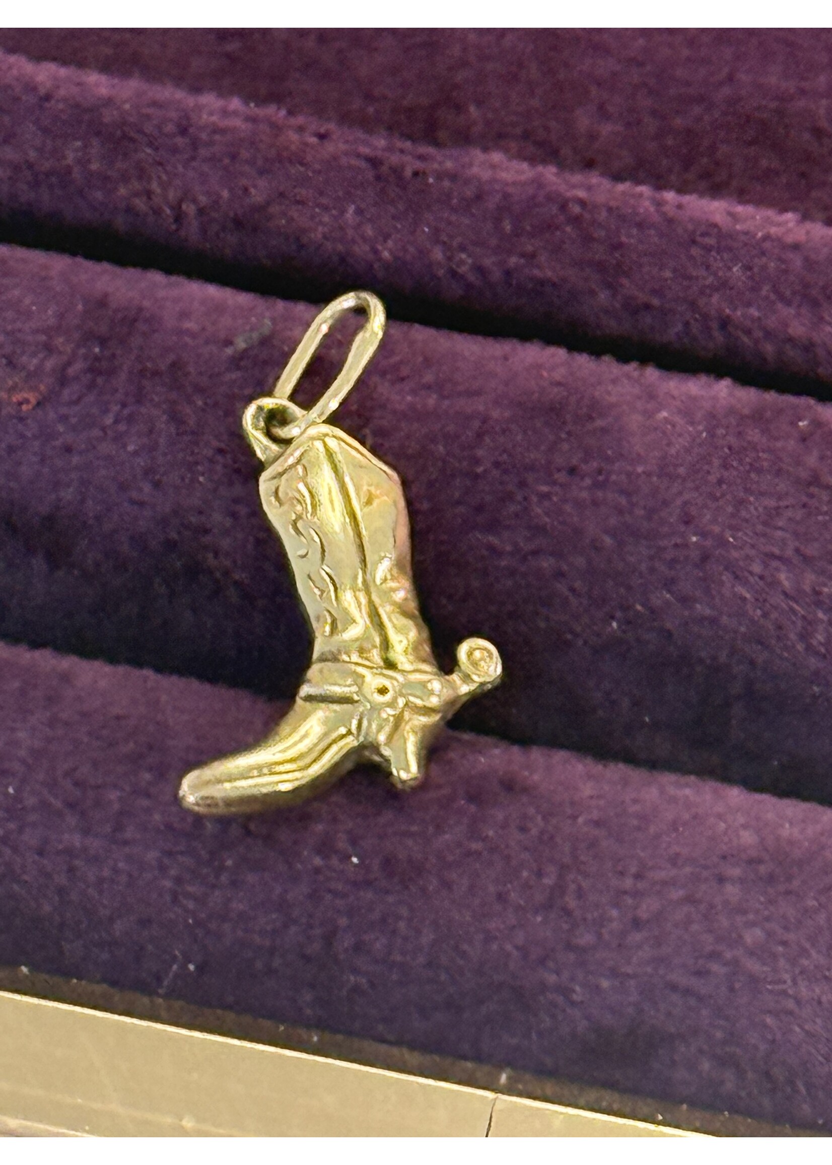 Vintage & Occasion Geelgouden Bedel cowboy laarsje 14k
