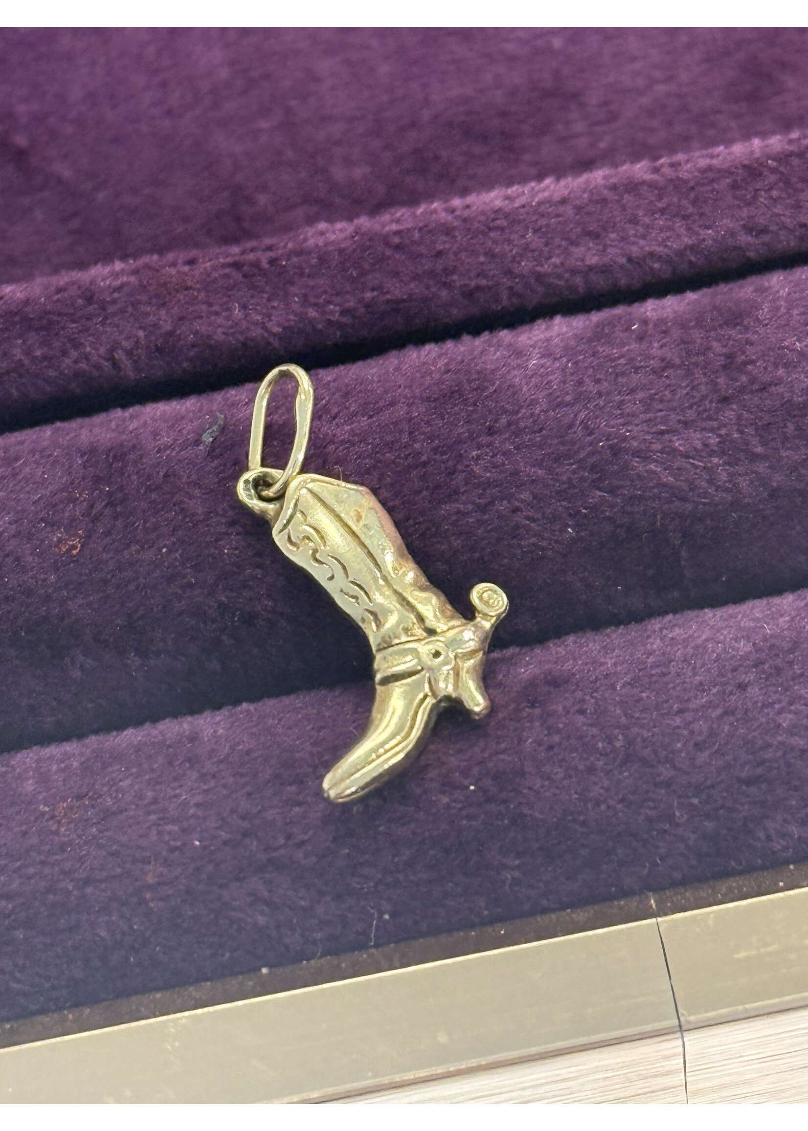 Vintage & Occasion Geelgouden Bedel cowboy laarsje 14k