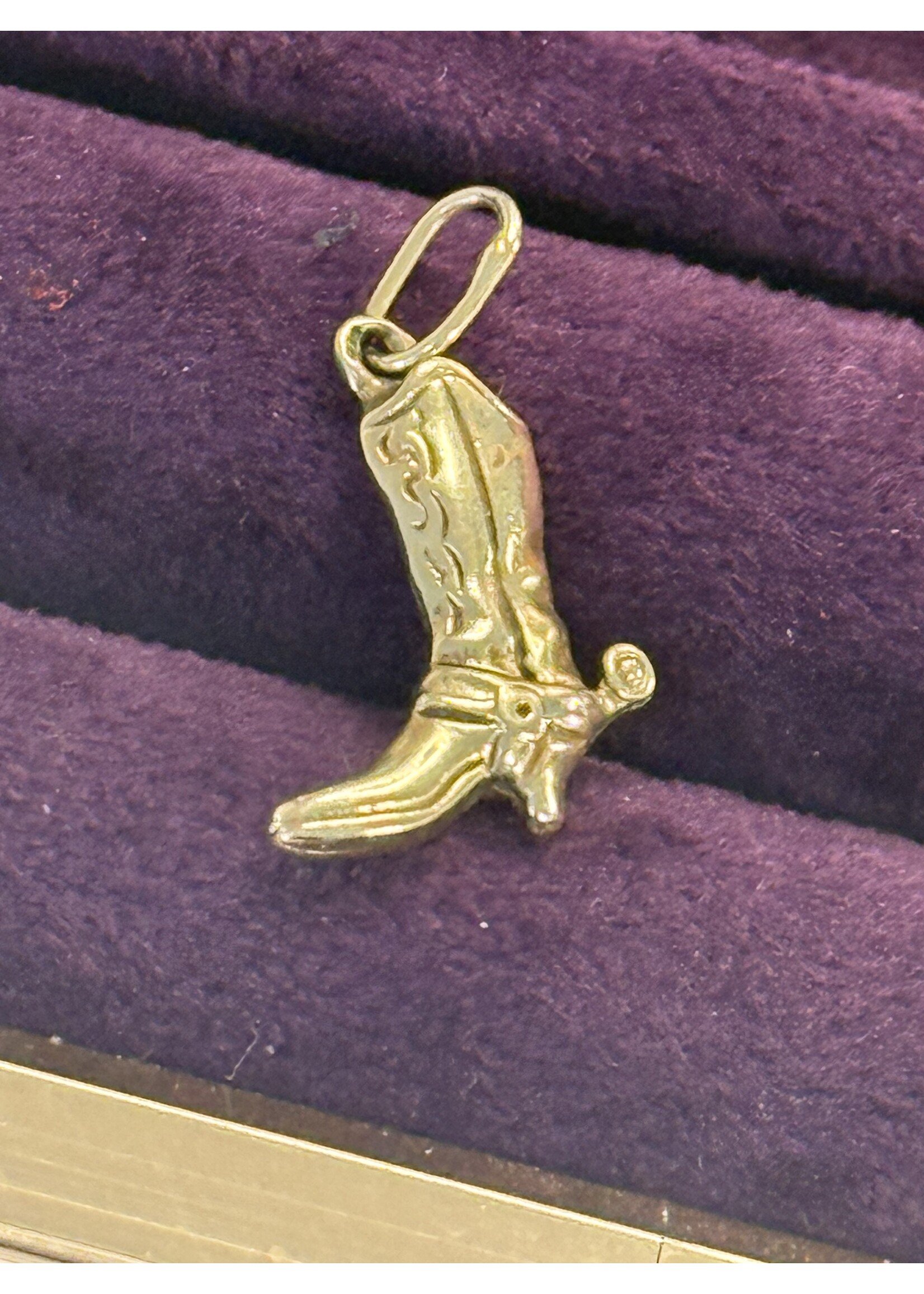 Vintage & Occasion Geelgouden Bedel cowboy laarsje 14k