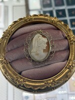 Vintage & Occasion Vintage gouden broche / hanger met camee