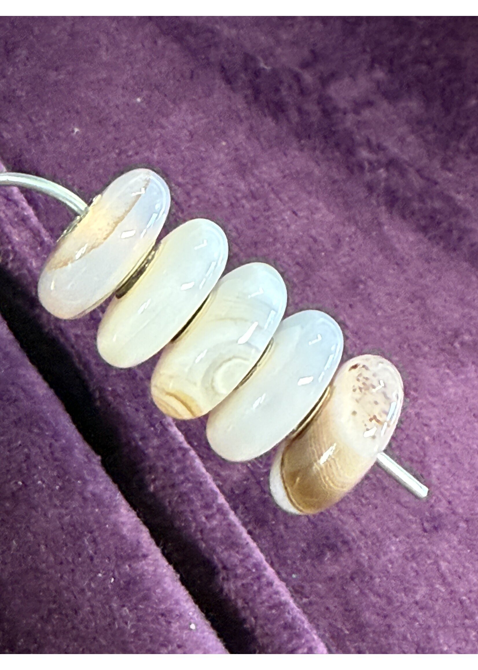 Trollbeads Trollbeads - Set Agaat natuursteen - Wit Roze Bruin