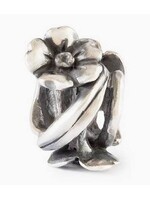 Trollbeads TROLLBEADS TAGBE-10296 ZILVEREN BEDEL MET KERSENBLOESEM GEOXIDEERD