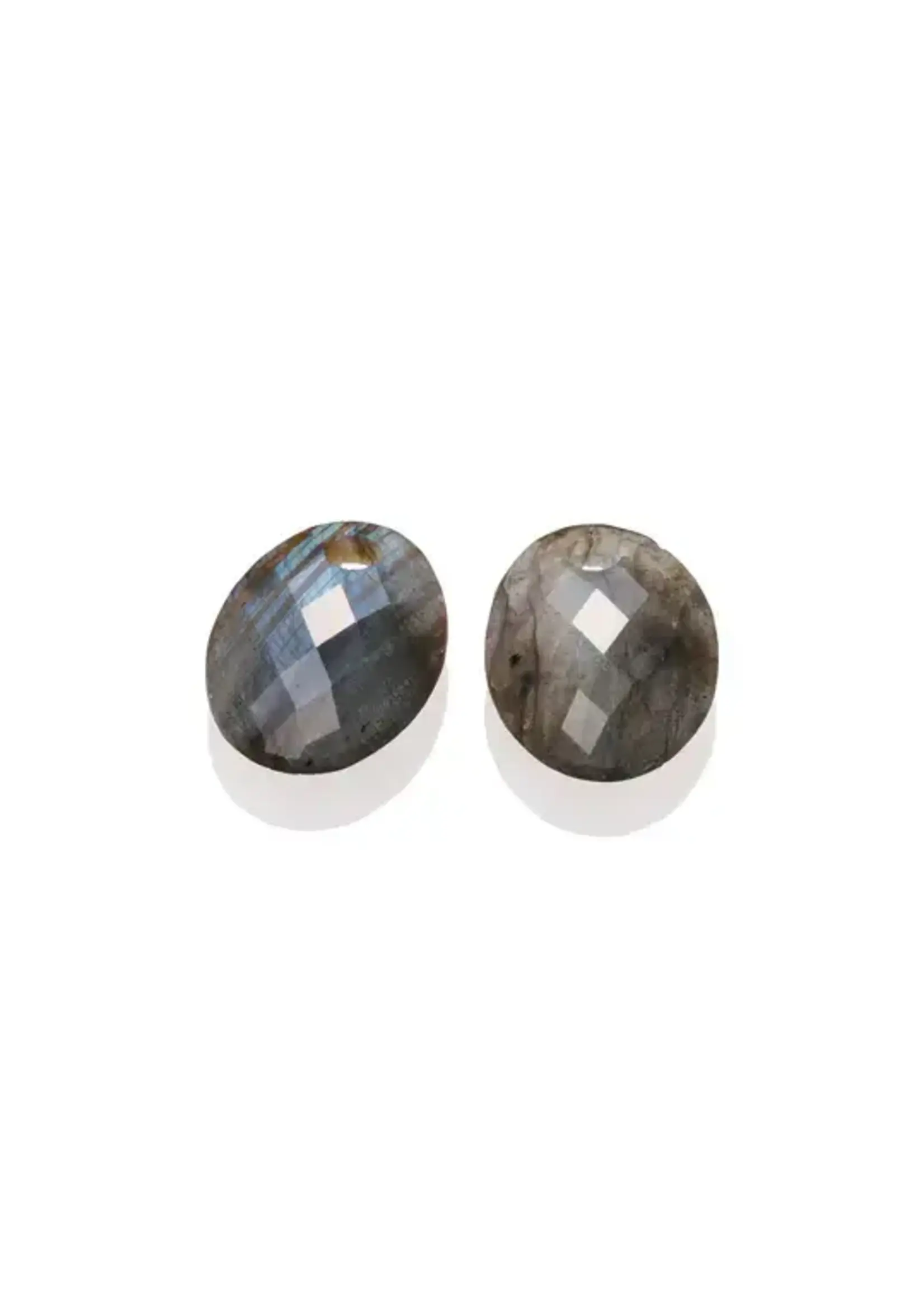 Sparkeling Jewels SPARKLING JEWELS EARDROPS LABRADORITE Small OVAL EAGEM18-SO