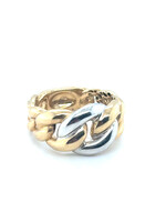 Vintage & Occasion Bicolor ring gourmet schakel  14k - maat