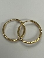 Vintage & Occasion Geelgouden oorringen 14k gediamanteerd