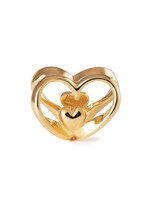 Trollbeads TROLLBEADS TGPBE-40003 BEDEL OPEN JE HART VIER VERSTRENGELDE HARTEN GOUDKLEURIG