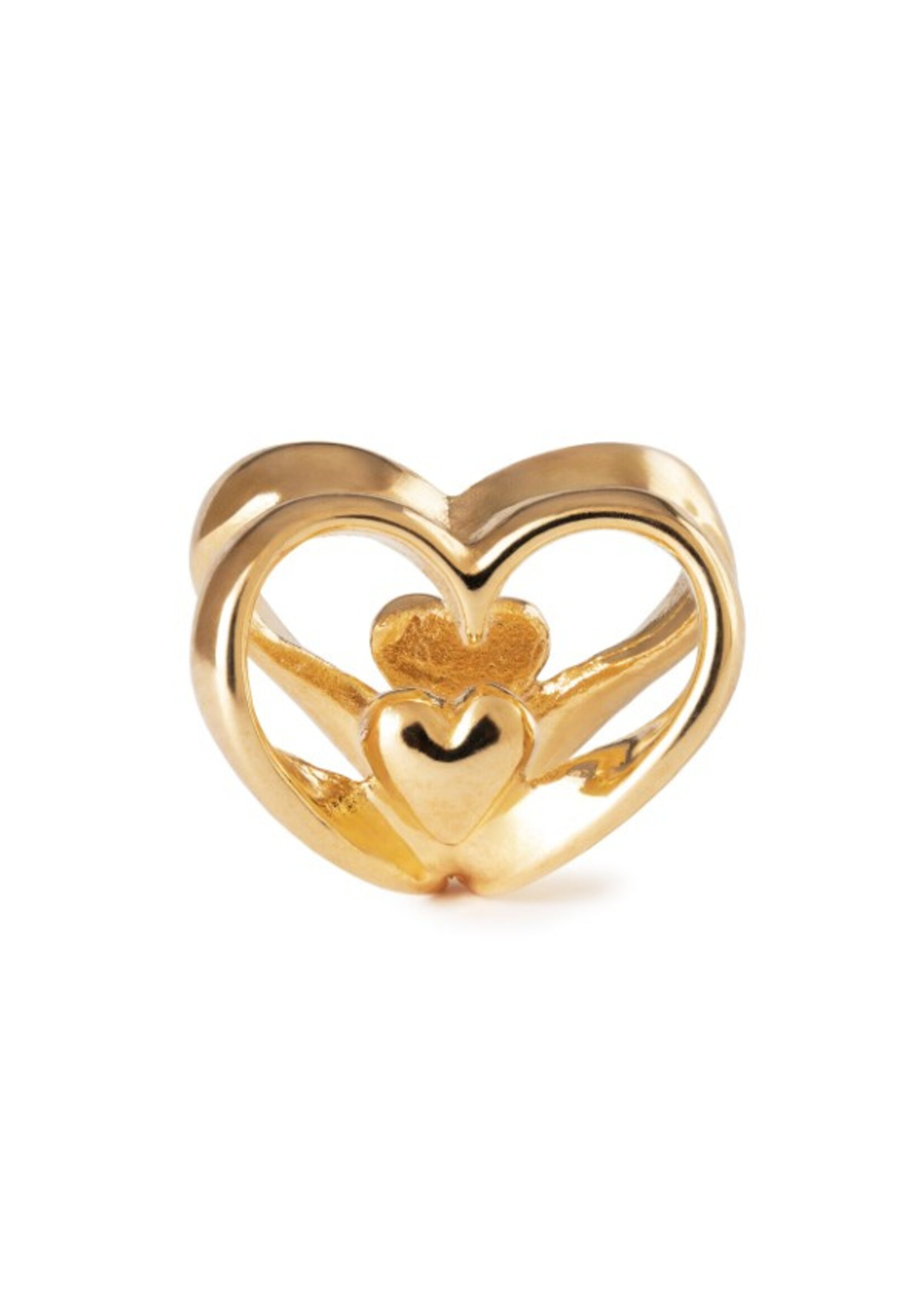 Trollbeads TROLLBEADS TGPBE-40003 BEDEL OPEN JE HART VIER VERSTRENGELDE HARTEN GOUDKLEURIG