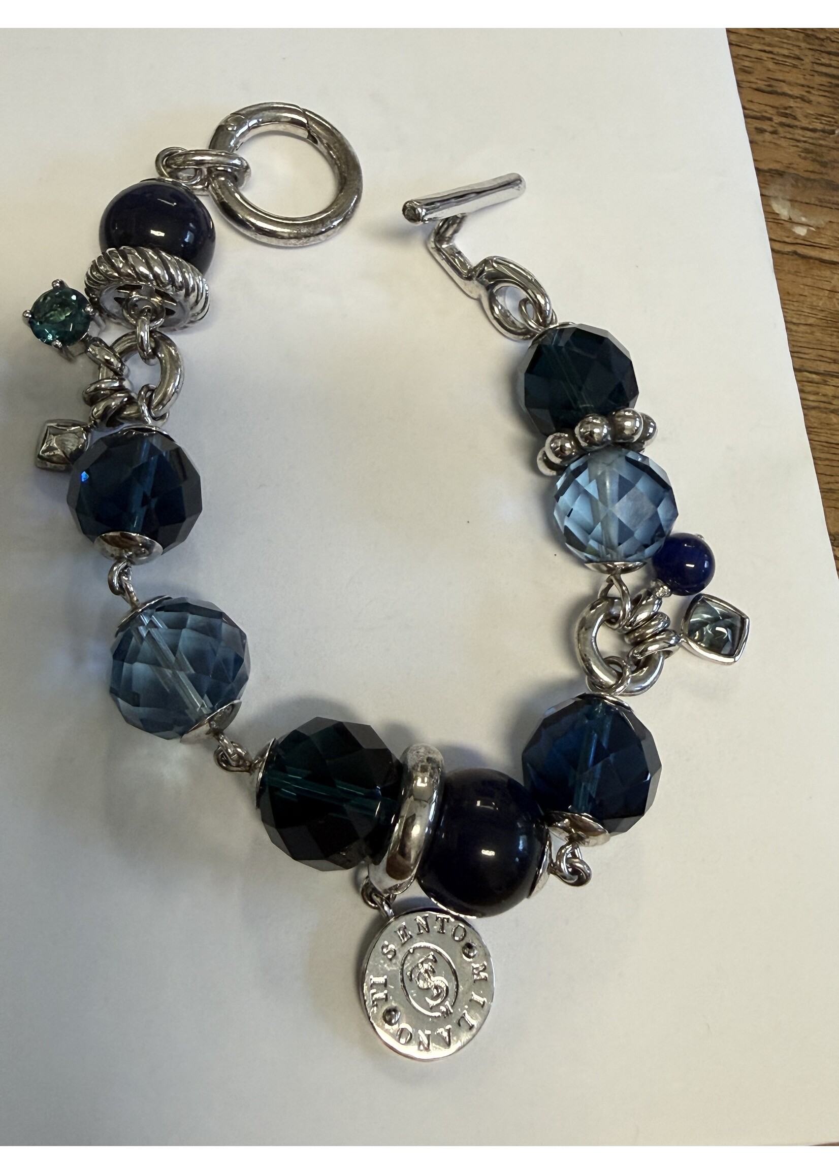 Vintage & Occasion Ti Sento armband met blauwe stenen - lengte